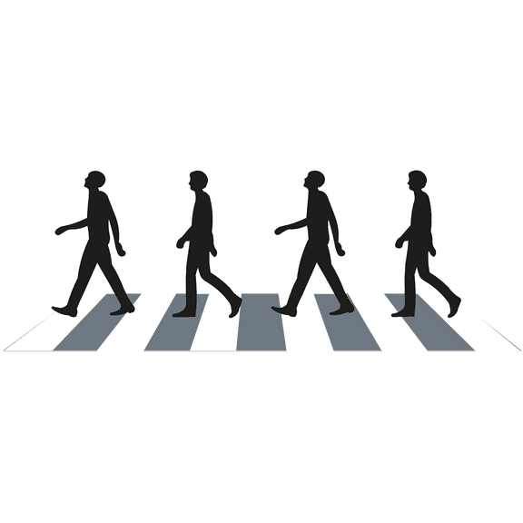 Abbey Road Silhouette Cardboard Cutout Standee Standup