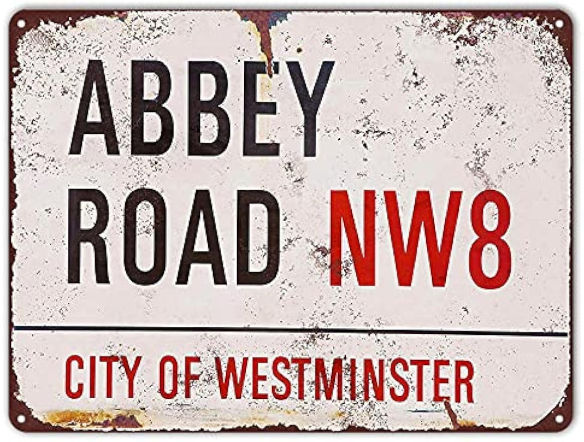 Abbey Road Vintage Style Metal Sign 8 x 12 inches Wall Decoration