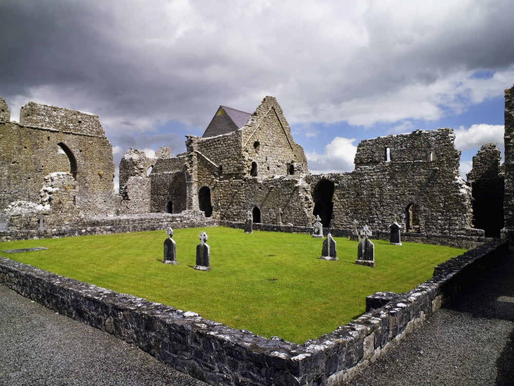 Abbeyknockmoy Cistercian Abbey Of Knockmoy Co Galway Ireland Canvas Art - The Irish Image Collection Design Pics (16 x 12)