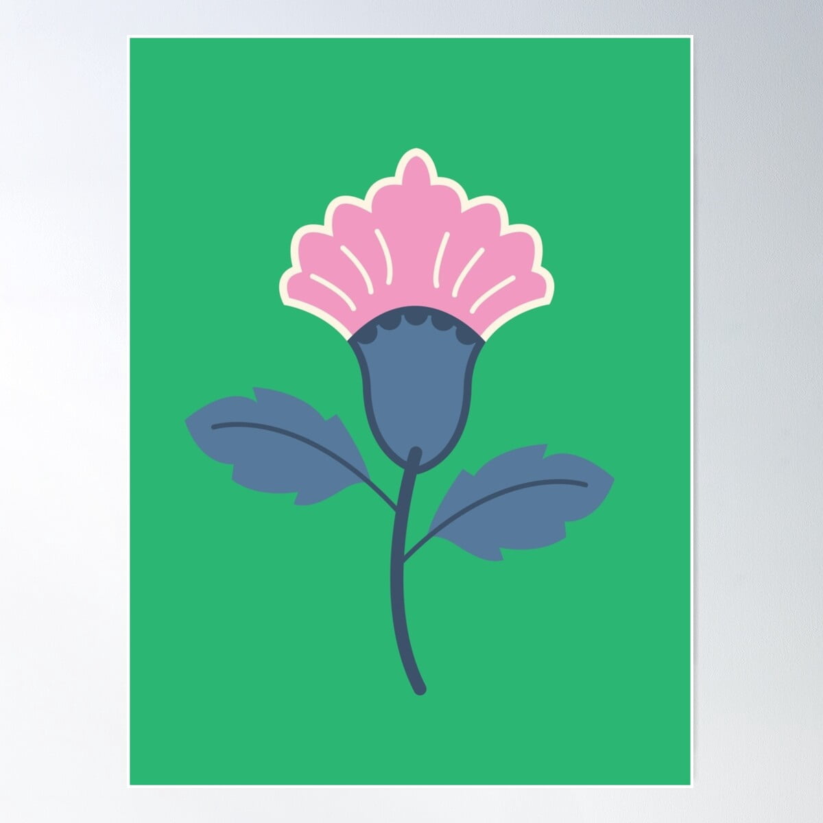 Abbie Single Green Poster Wall Art, Modern Wall Decor For Living Room ...