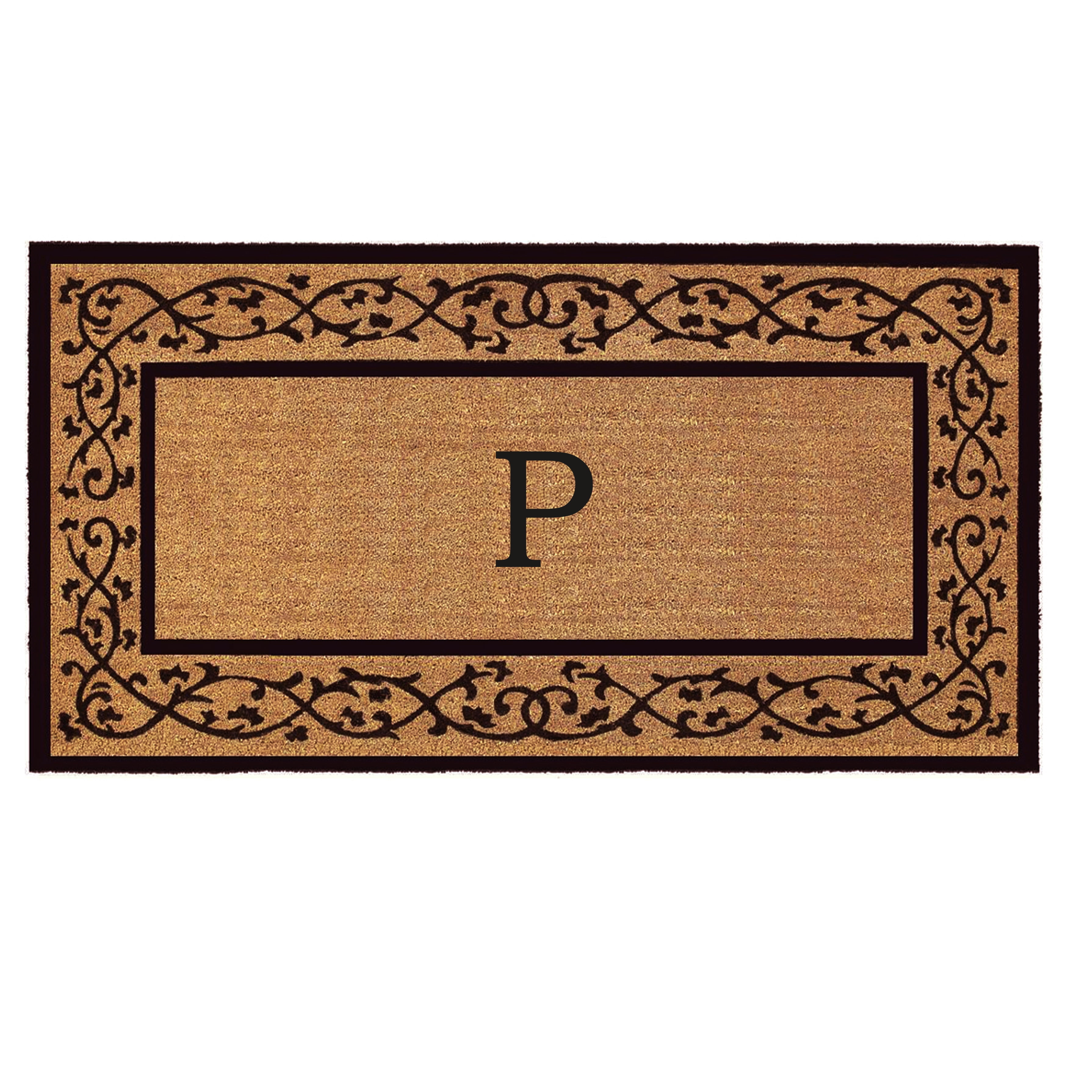 Abbington Monogram Doormat 30" x 48" (Letter P)