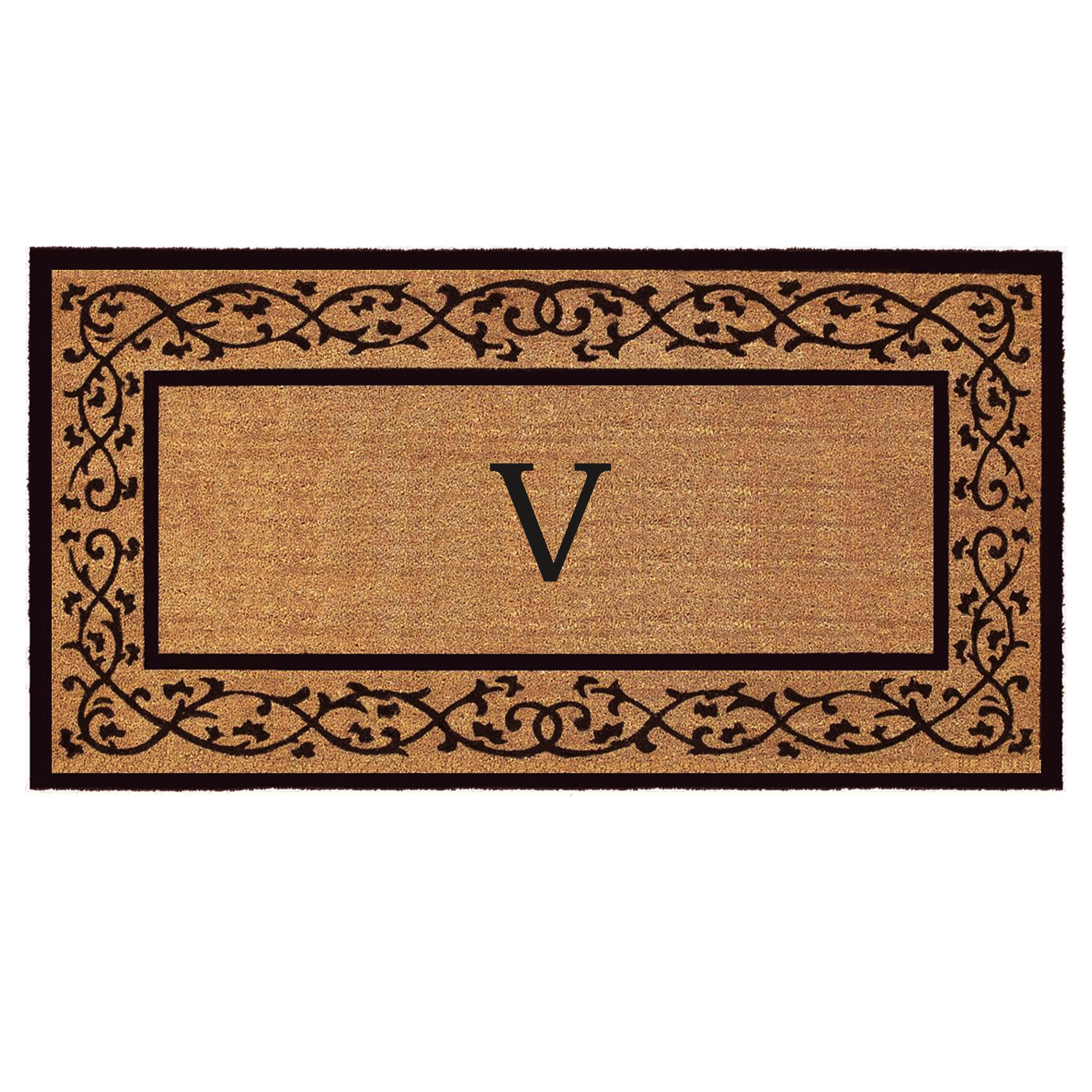 Abbington Monogram Doormat 30" x 48" (Letter V)