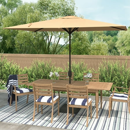 UltraShades 10 Feet Rectangular Patio Umbrella - Khaki