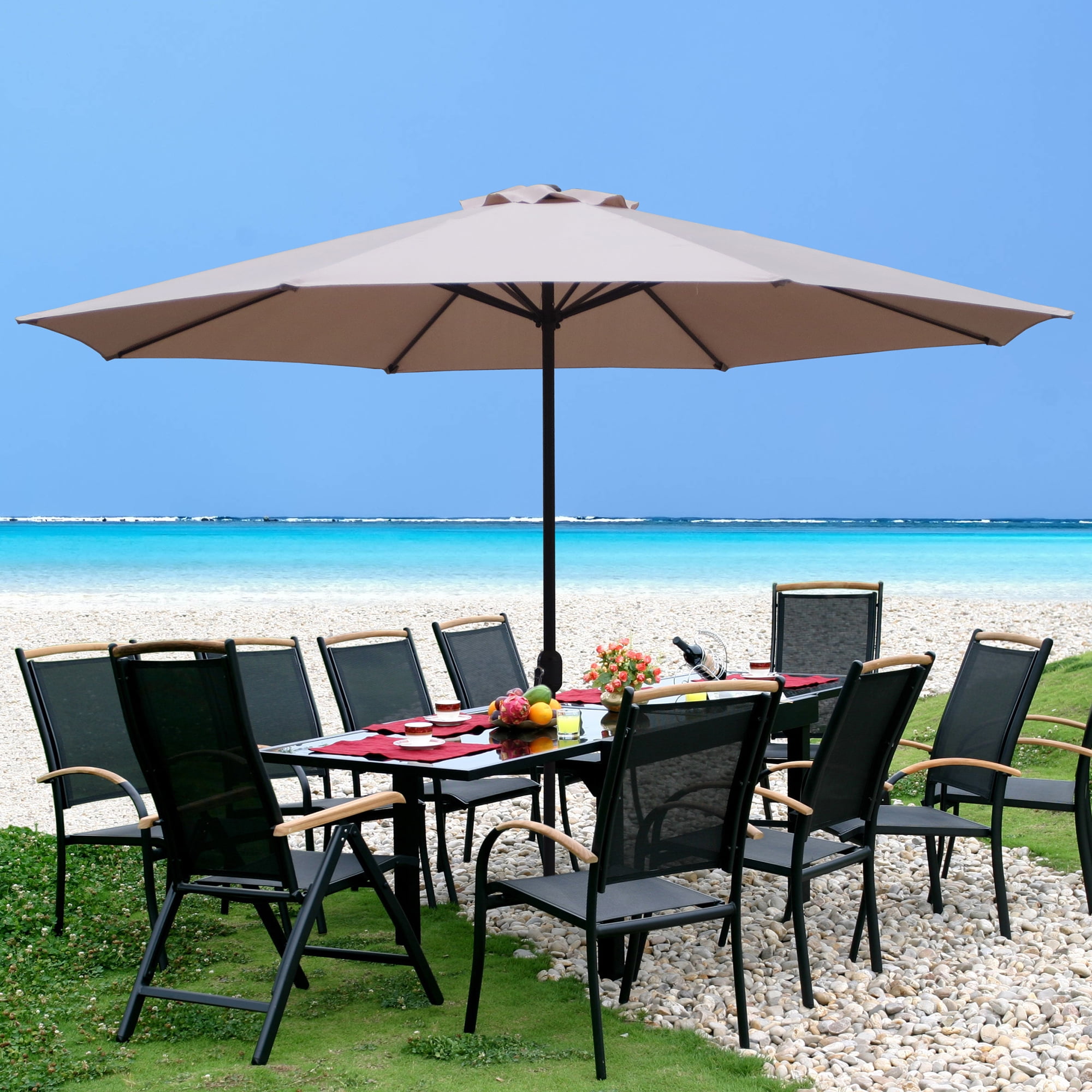 Abble 11' Market Umbrella, Blue