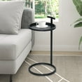 thumbnail image 1 of Abble 12" Matte Black Round Metal C Table, 1 of 6