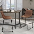 thumbnail image 1 of Abble 24" Bar Stool, Brown, Set of 2, 1 of 8