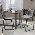 thumbnail image 1 of Abble 24" Bar Stool, Charcoal, Set of 2, 1 of 8