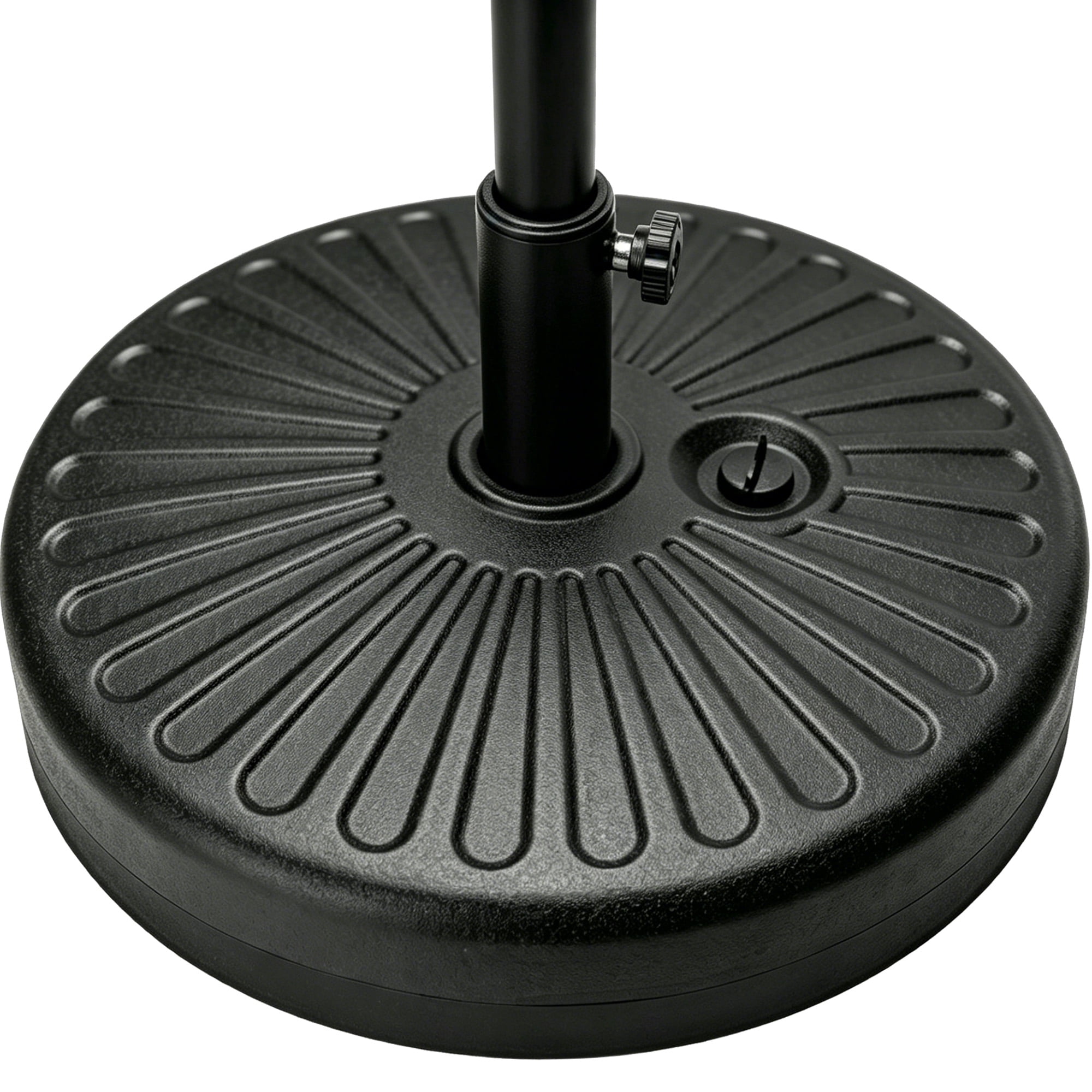 Kool 81 lb Heavy Duty Fillable Patio Umbrella Base – Water & Sand Weighted Stand for Market Umbrellas, Fits 1.0"–2" Pole Diameter, Black