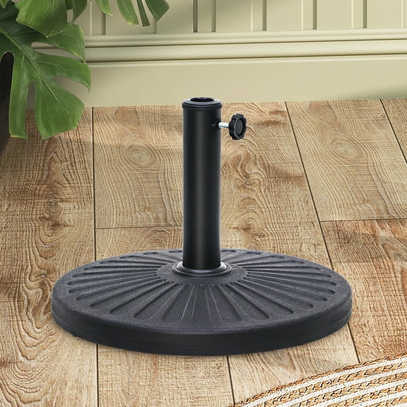 Abble 26.5 lbs. Patio Umbrella Base, Mareket Umbrella Base for Yard Garden Poolside in Black