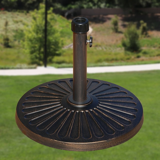 Abble 27 LBS Heavy Duty Resin Umbrella Base Bronze
