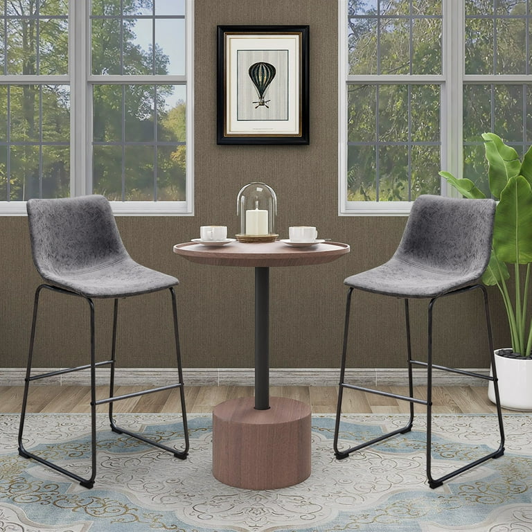 Walmart leather 2024 bar stools