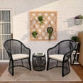 thumbnail image 1 of Abble 3 Piece Black Rattan Seating Group with Cushions, 1 of 4