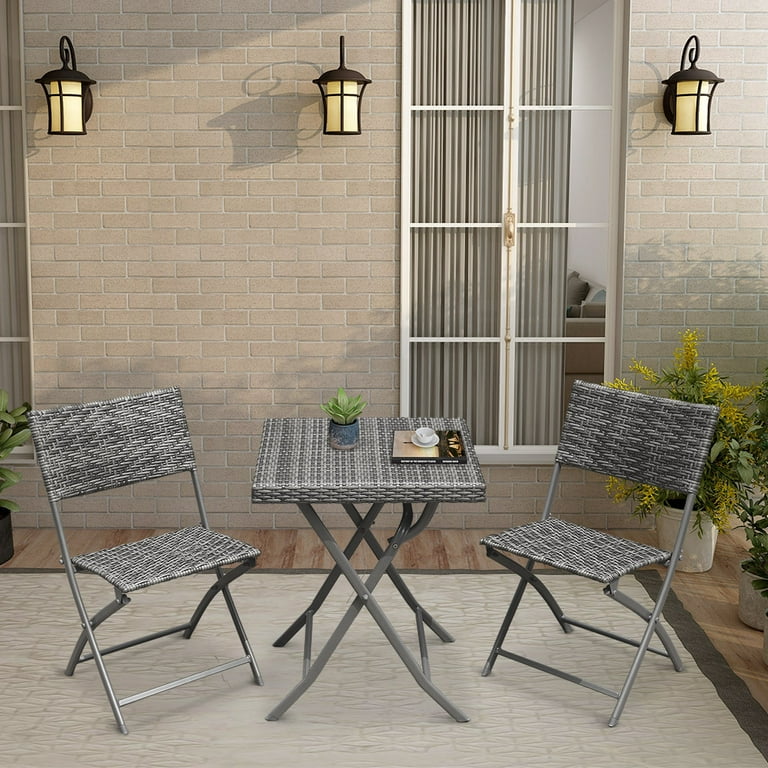 Grey folding bistro set new arrivals