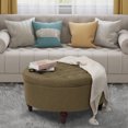 thumbnail image 1 of Abble 32" Tufted Round Storage Cocktail Ottoman, 1 of 9