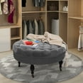 thumbnail image 1 of Abble 33" Tufted Round Cocktail Ottoman, 1 of 6