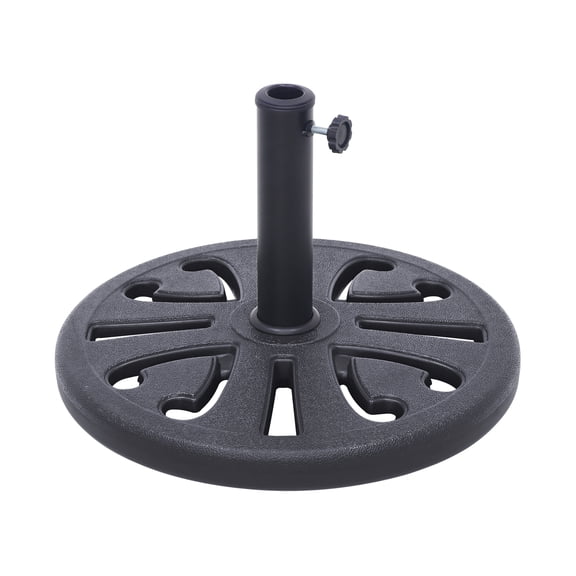 Abble 33 lbs. Patio Umbrella Base, Lattice Design Outdoor Market Umbrella Stand in Black
