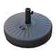 Abble 48.5 lbs Black Round Water Filled Plastic Patio Umbrella Base