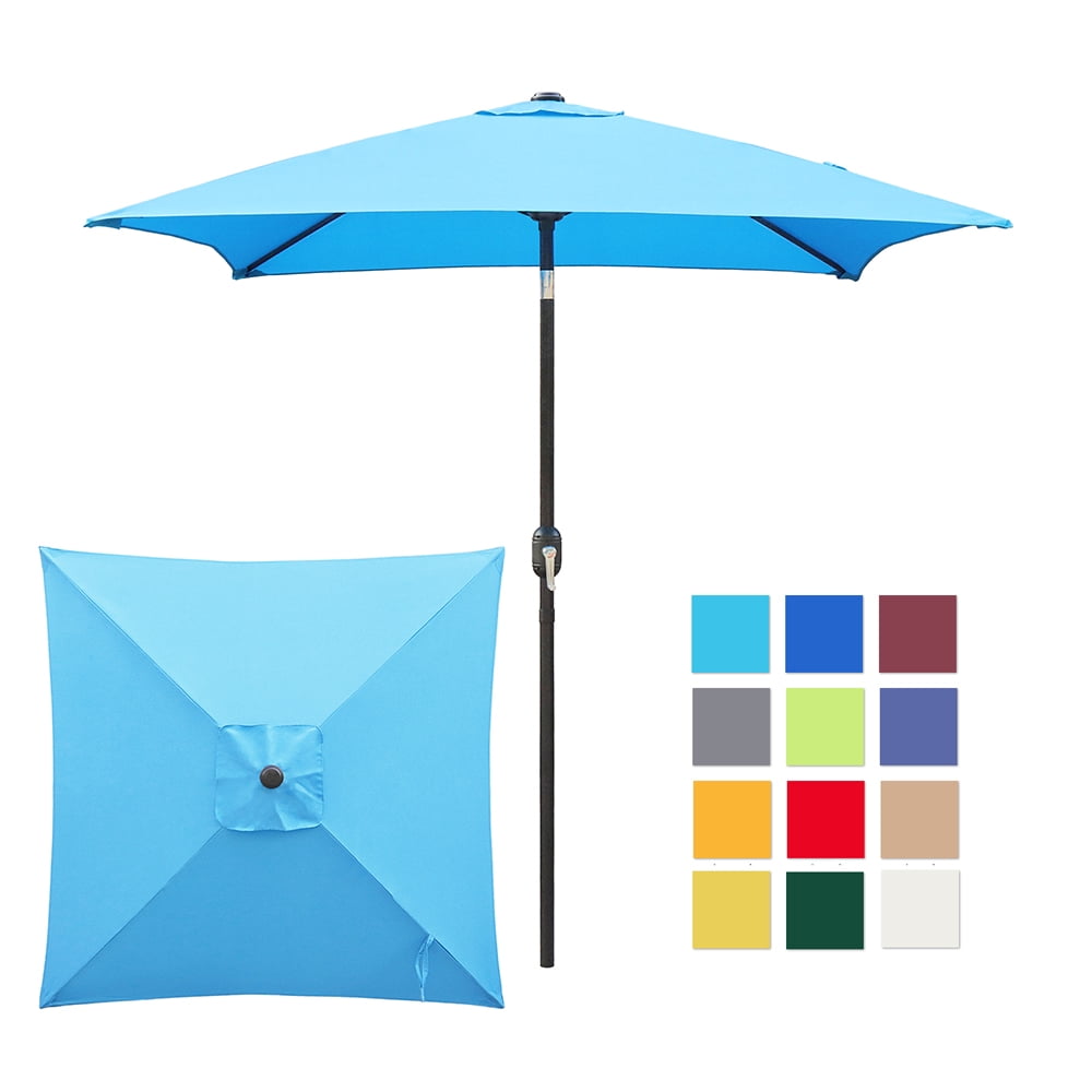 6.5 square patio umbrella Abble 6.5ft Square Patio Umbrella with Crank and Tilt