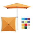 thumbnail image 1 of Ultrashades 6.5 ft Square Outdoor Patio Market Umbrella with Push Button Tilt and Crank Handle, Orange, 1 of 12