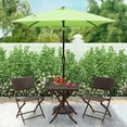 thumbnail image 1 of Abble 6.5FT Square Outdoor Patio Umbrella with Push Button Tilt and Crank Handle, Market Umbrella with 4 Sturdy Umbrella Ribs for Garden Deck Backyard Pool, Green, 1 of 5