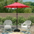 thumbnail image 1 of Abble 7.5ft Patio Umbrella with Crank Handle Outdoor Market Umbrella with 6 Sturdy Umbrella Ribs Waterproof for Garden Deck Backyard Pool, Red, 1 of 6