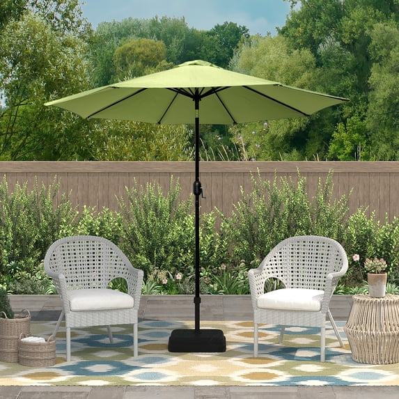 Abble 7.92' Green Round Market Patio Umbrellas, UV Resistant