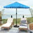Abble 84" Aqua Octagon Patio Umbrellas, Adjustable Tilt