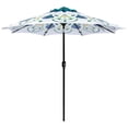 thumbnail image 1 of Abble Outdoor 9ft Patio Umbrella with Crank Handle and Push Button Tilt, Outdoor Market Umbrella with 8 Ribs, Printed Patio Umbrella, 1 of 9