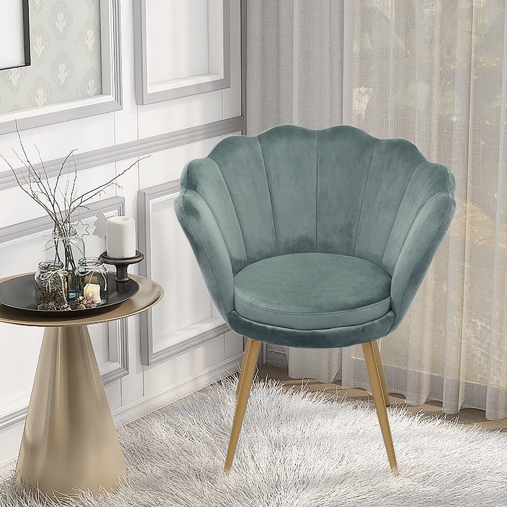 Abble Green Color Sage Velvet Upholstered Accent Chair