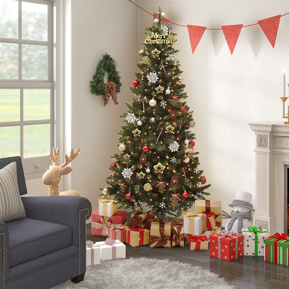 Abble Green Spruce Lighted Artificial Christmas Tree 7FT Walmart