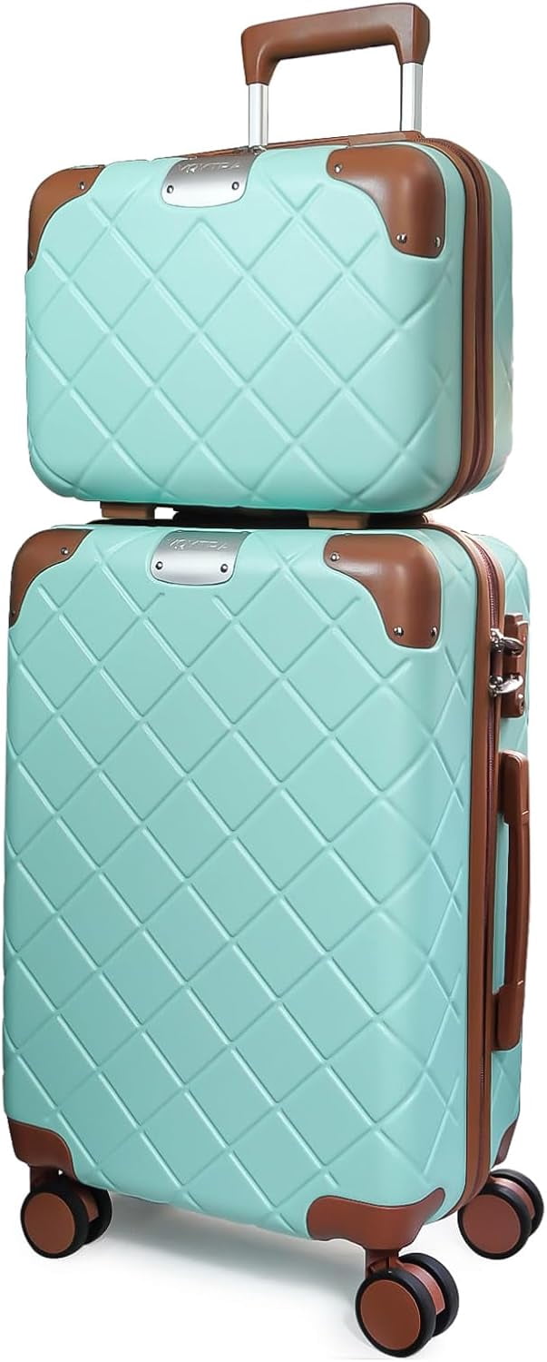 Abble Luggage Sets 2 Piece Suitcase Set (14"+20")Hardside Suitcase with Spinner Wheels Lightweight Carry On Luggage