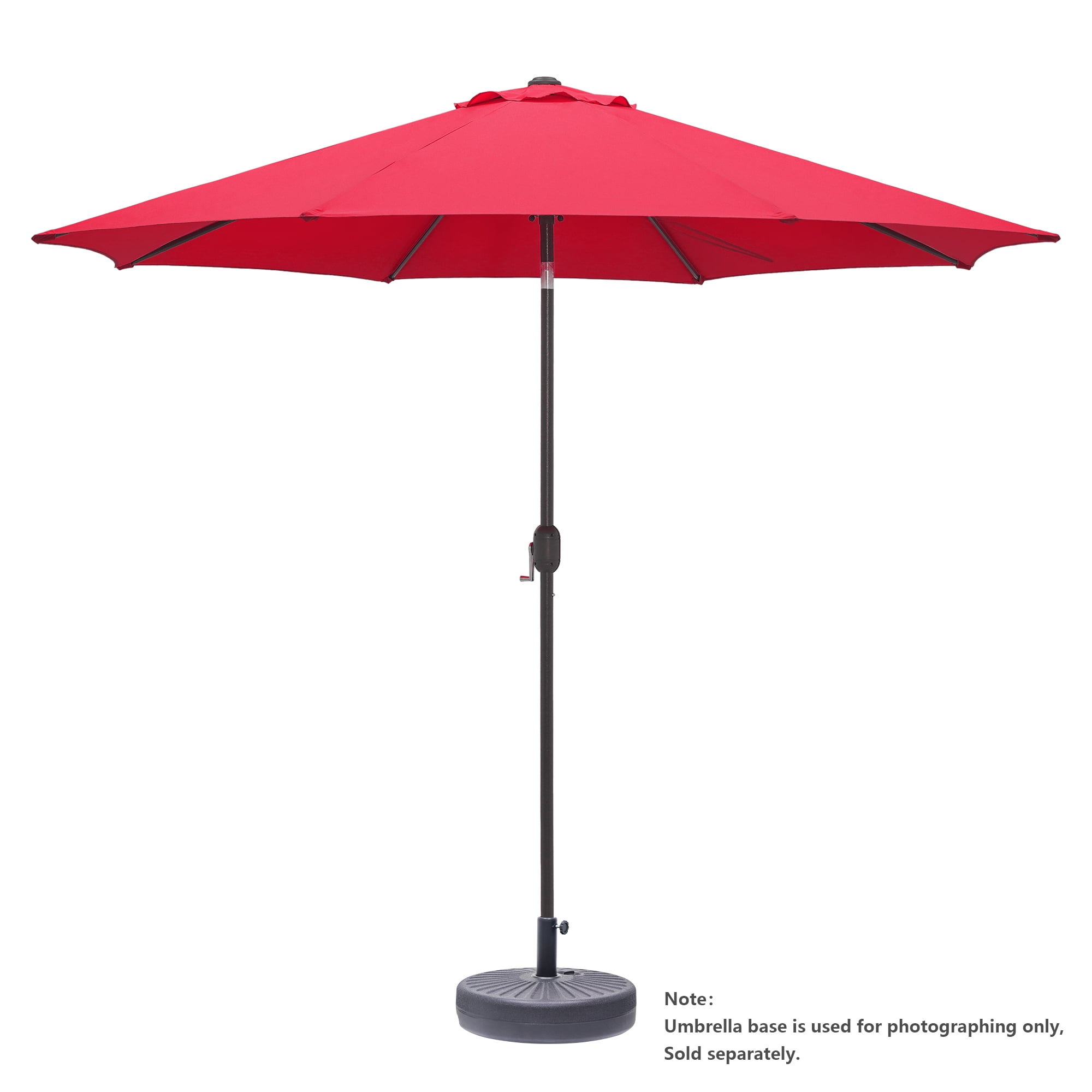 Abble Outdoor 10ft Patio Umbrella with Crank and Tilt - Red