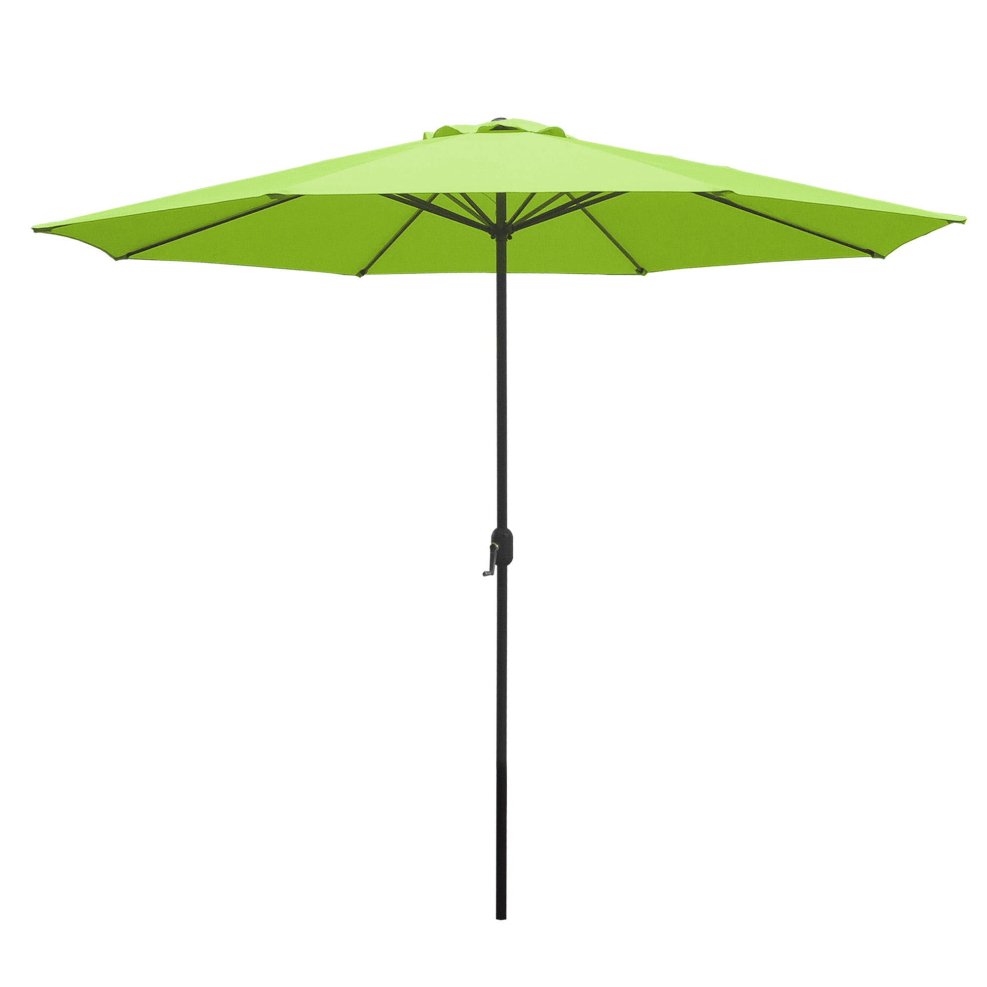 Abble 11FT Outdoor Patio Umbrella with Crank Handle, Market Umbrella with 8 Sturdy Umbrella Ribs, Waterproof for Garden Deck Backyard Pool,  Lime Green