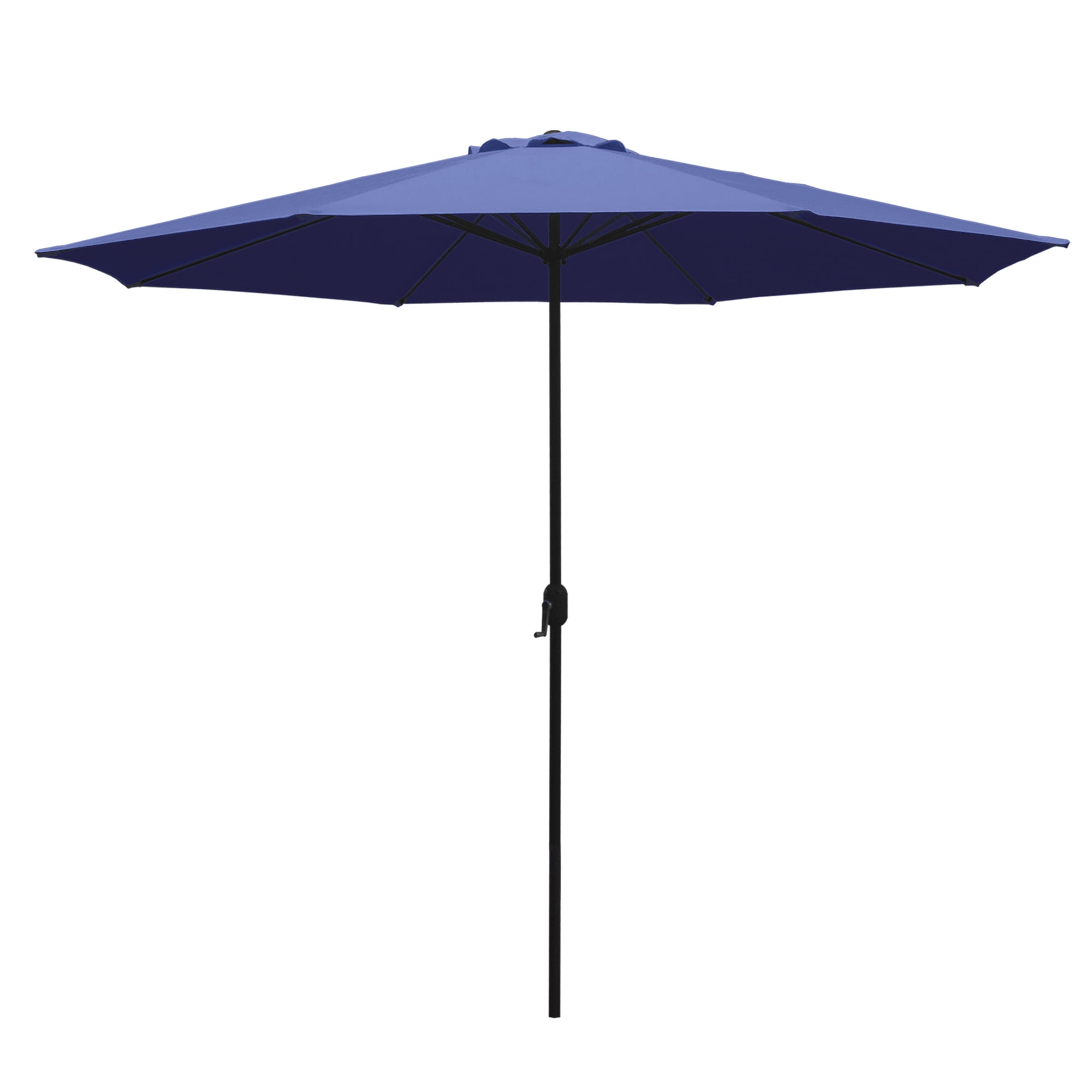 Abble 11FT Outdoor Patio Umbrella with Crank Handle, Market Umbrella with 8 Sturdy Umbrella Ribs, Waterproof for Garden Deck Backyard Pool,   Navy Blue