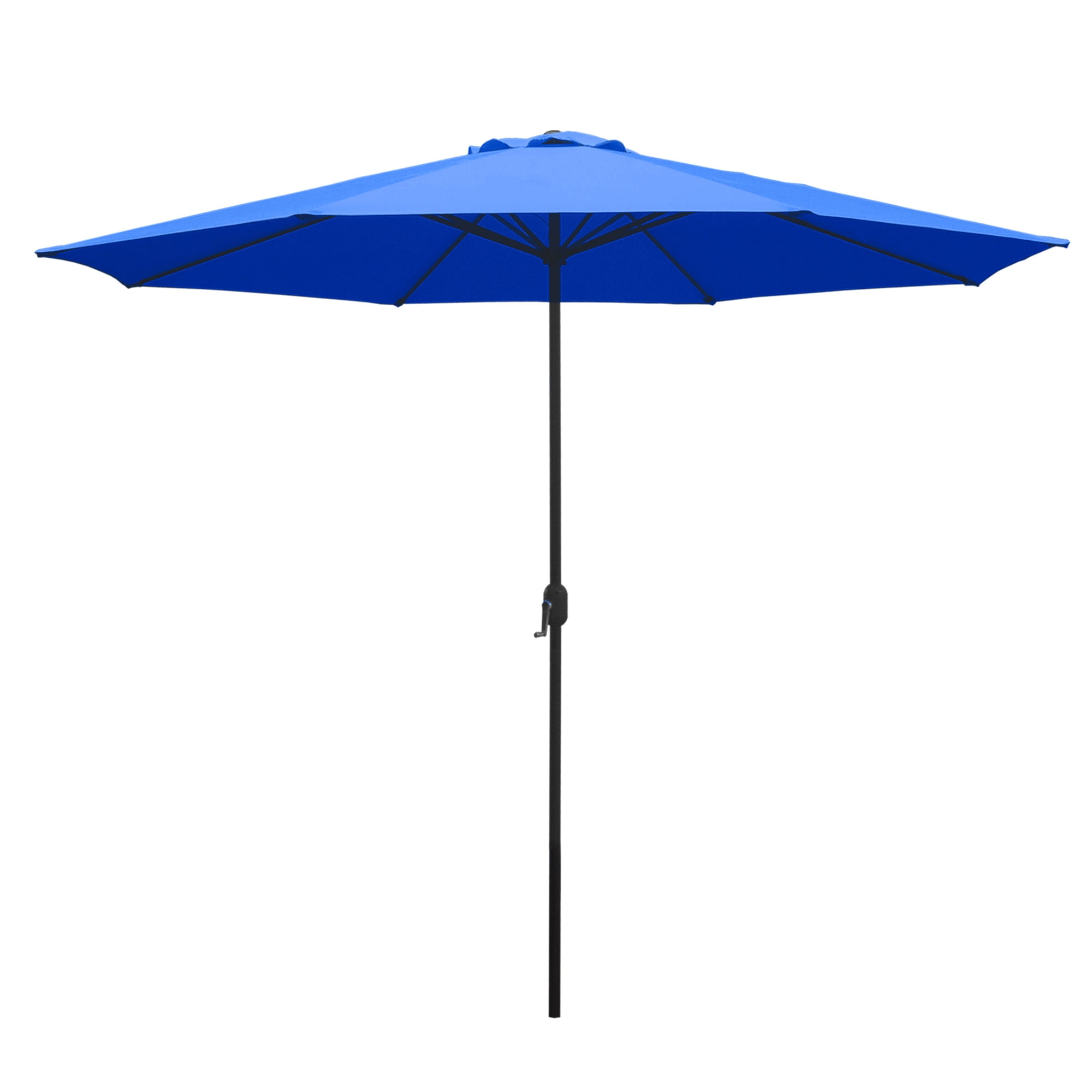 Abble 11FT Outdoor Patio Umbrella with Crank Handle, Market Umbrella with 8 Sturdy Umbrella Ribs, Waterproof for Garden Deck Backyard Pool,  Royal Blue