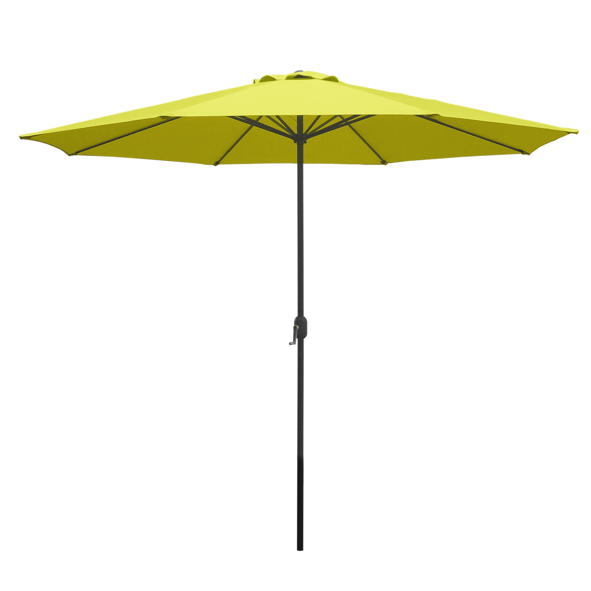 Abble 11FT Outdoor Patio Umbrella with Crank Handle, Market Umbrella with 8 Sturdy Umbrella Ribs, Waterproof for Garden Deck Backyard Pool,   Yellow