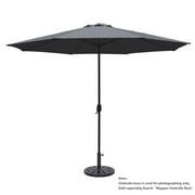 Abble 11FT Outdoor Patio Umbrella with Crank Handle, Market Umbrella with 8 Sturdy Umbrella Ribs, Waterproof for Garden Deck Backyard Pool, Dark Gray