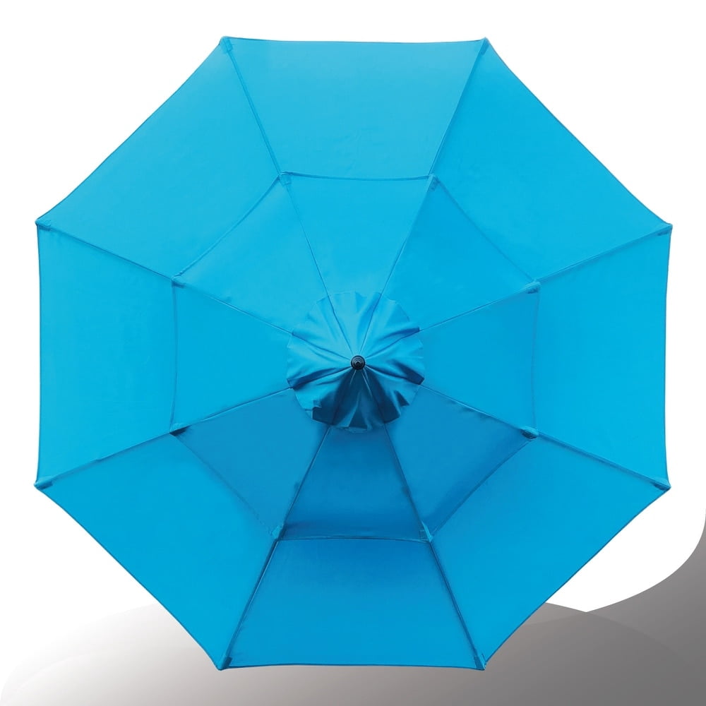 Abble Outdoor 9ft Pagoda Patio Umbrella - Aqua