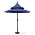 thumbnail image 1 of Abble 9ft Patio Umbrella with Crank 3-Tier Pagoda Outdoor Market Umbrella with 8 Ribs for Garden Deck Backyard Pool, Navy Blue, 1 of 9