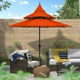 thumbnail image 1 of Abble Outdoor 9ft Pagoda Patio Umbrella with Crank - Orange, 1 of 6