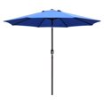 thumbnail image 1 of Abble Outdoor 9ft Patio Umbrella with Crank Handle and Push Button Tilt, Outdoor Market Umbrella with 8 Ribs for Garden, Deck, Backyard, Pool, Royal Blue, 1 of 10