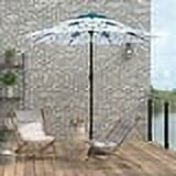 Abble Outdoor 9ft Printed Patio Umbrella with Crank and Tilt