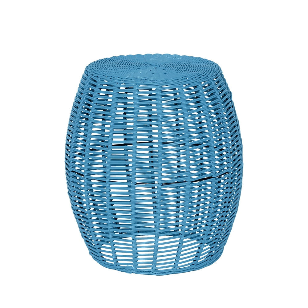 Abble Outdoor Patio Side Table, Small Round Metal End Table, Weather Resistant Accent Table for Outside Garden Stool, Outdoor Ottoman