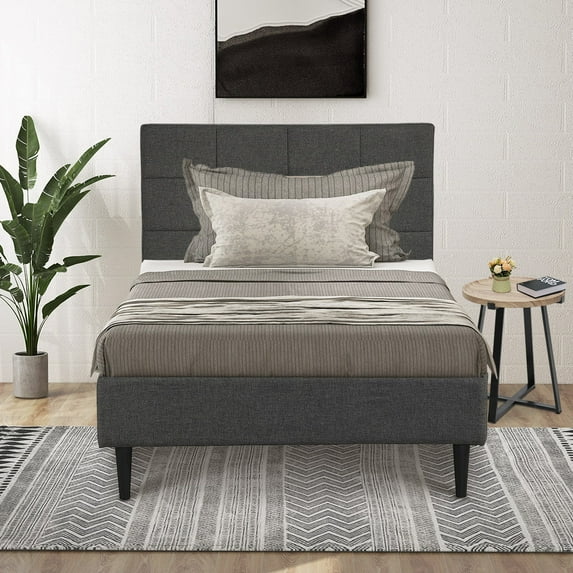 Abble Twin Size Upholstered Platform Bed