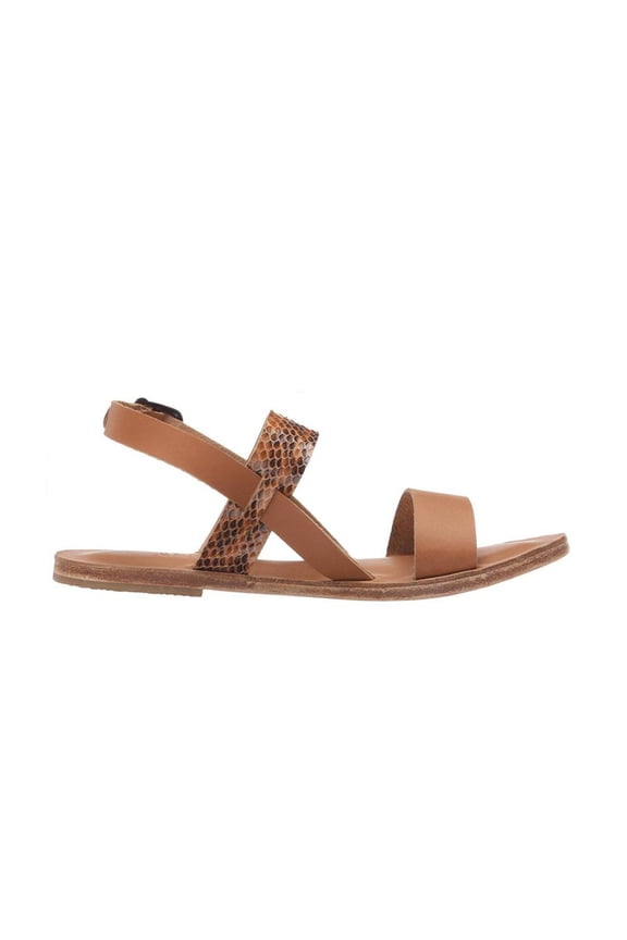 Abbot Kinney Blvd - Leather Snake Skin Sandal - Womens Sandals
