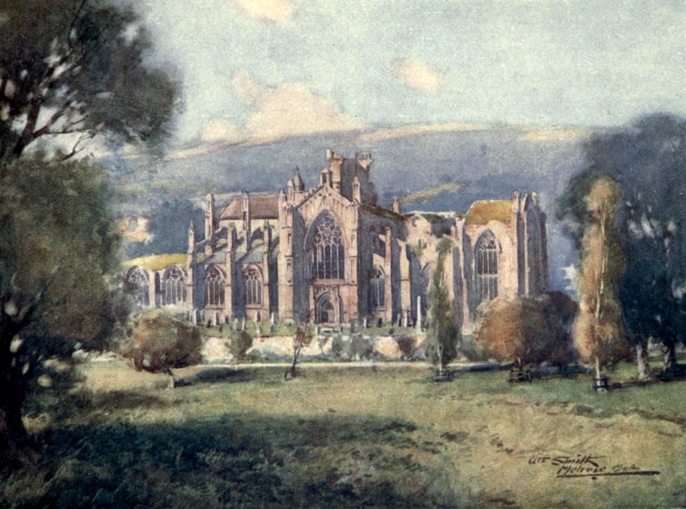 Abbotsford 1905 Abbey Melrose Canvas Art - William Smith (24 x 36)