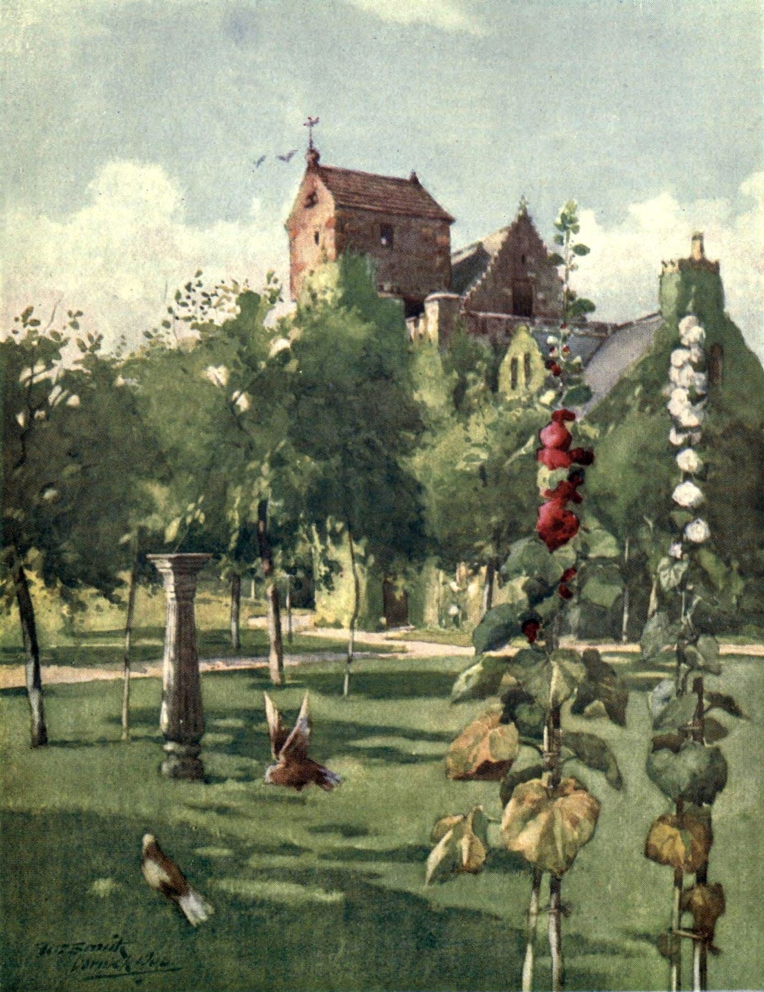 Abbotsford 1905 Darnick Tower Canvas Art - William Smith (24 x 36)