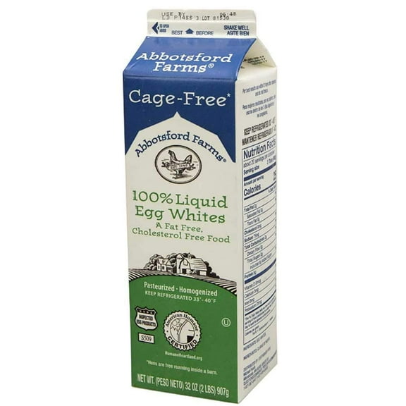 Abbotsford Cage Free 100 Percent Liquid Egg Whites, 2 Pound -- 15 per case.