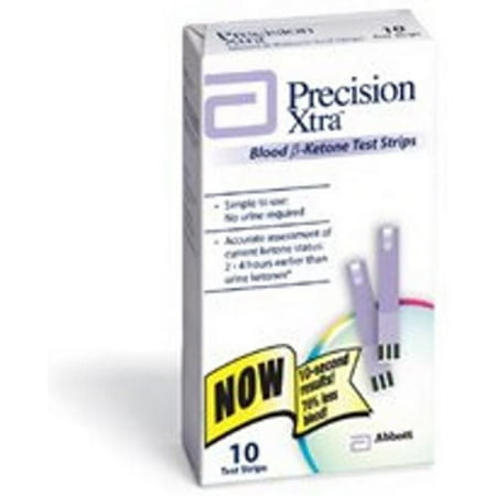 Abbott 57599074501, Precision Xtra® Blood Ketone Test Strips, 10/Box (647191_BX)