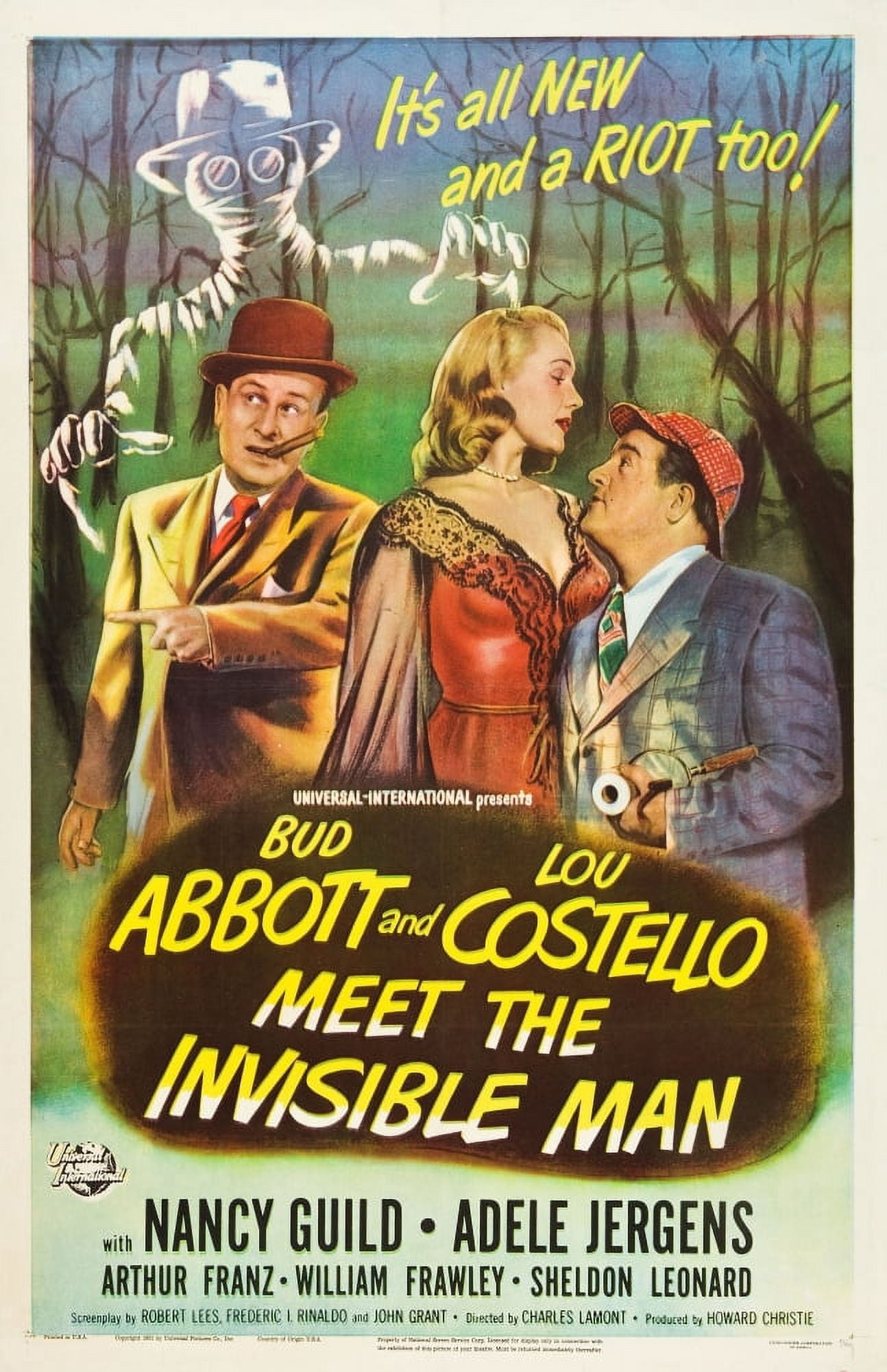 Abbott And Costello Meet The Invisible Man Canvas Art - (24 x 36)